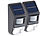 Lunartec 2er-Set LED-Solar-Wandleuchten, Dämmerungs- & PIR-Bewegungssensor Lunartec