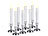 Britesta 8er-Set LED-Stabkerzen mit silbernem Kerzenständer, flackernde Flamme Britesta LED-Stabkerzen mit Kerzenständer