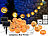 Lunartec 2er-Set Solar-Lichterketten mit 10 LED-Lampions, Halloween-Kürbis-Look Lunartec LED-Solar-Lichterketten zu Halloween