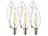 Luminea 6er-Set LED-Filament-Kerzen, B35, E14, 450 Lumen, 4 Watt Luminea LED-Filament-Kerzen, tageslichtweiß