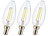 Luminea 3er-Set LED-Filament-Kerzen, B35, E14, 450 Lumen, 4 Watt, 6500 K Luminea