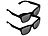 Sonnenbrille Damen: PEARL 2er-Set Sonnenbrillen im Retro-Look, UV-Schutz 400