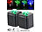 auvisio 2er-Set Lautsprecher mit Bluetooth 4.0 & 3-farbigem Disco-Lichteffekt auvisio Lautsprecher mit Discokugeln und Bluetooth