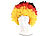 schwarz-rot-Gold-Perücke: PEARL Afro-Fan-Perücke in Deutschland-Farben