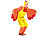 Animal-Kostüme: infactory Faschings-Kostüm "Funny Chicken", für Erwachsene bis 185 cm