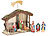 PEARL Weihnachts-Krippe (10-teilig) mit handbemalten Porzellan-Figuren PEARL Weihnachts-Krippen