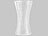Carlo Milano Designer-Vase aus transparentem Crackle-Glas