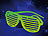 PEARL Nachleuchtende Partybrille mit Lamellen, Glow-in-the-dark PEARL Kostüm-Accessoires