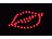 Leuchtkrawatte: infactory Originelle Krawatte mit leuchtendem LED-Kussmund