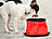 PEARL 2er-Set Ultrakompakt faltbarer Reise-Hundenapf für unterwegs, 19x12 cm PEARL