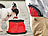 PEARL Ultrakompakt faltbarer Reise-Hundenapf für unterwegs, 19x12cm PEARL Faltbare Reise-Hundenäpfe