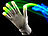 infactory Weiße LED-Disko-Handschuhe mit 6 Leuchtprogrammen, Größe L infactory LED-Leucht-Handschuhe