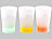 infactory Leuchtende Knicklicht-Shot-Gläser in Hellblau, Gelb & Orange infactory LED-Gläser
