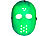 infactory Nachleuchtende Hockey-Maske für Halloween / Fasching, Glow-in-the-dark infactory Maske