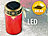 Lunartec 4er-Set Solar-LED-Grablichter mit Dauerlicht, rot Lunartec LED-Solar-Grablichter
