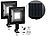 Lunartec 2er-Set Solar-LED-Dachrinnenleuchten, 20 lm, Licht-Sensor, schwarz Lunartec