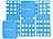 PEARL 2er-Set Wäsche-Faltbretter für Hemden & Co., 68x57 cm, blau, klappbar PEARL