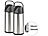 Thermokanne: Rosenstein & Söhne 2er-Set doppelwandige Vakuum-Isolierkannen mit Pumpsystem, je 3 l