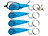 Brillenputzer: PEARL 4er-Set Brillen-Putz-Zangen mit Tüchern im Schlüsselanhänger
