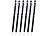 Callstel 6er-Set 2in1-Kugelschreiber und Touchscreen-Stift, extra-dünn, schwarz Callstel Kapazitiver Touchpens mit Kugelschreiber