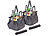 PEARL 2er-Set Einkaufswagen-Taschen mit Befestigungs-Clips & Schultergurt PEARL Einkaufswagen-Taschen