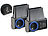 revolt 2er-Set 4in1-Steckdosen, je 2x USB, LED-Ring & Smartphone-Halterung revolt USB-Steckdosen mit Smartphone-Ablagen
