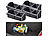 PEARL 4er-Set Faltbare Kofferraumtaschen, je 2 Tragegriffe & Trennwand PEARL Faltbare Kofferraumtaschen