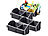 PEARL 4er-Set Faltbare Kofferraumtaschen, je 2 Tragegriffe & Trennwand PEARL