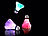 PEARL sports LED Leucht Federbälle mit Farbwechsel, 3er-Set PEARL sports LED Badminton Bälle