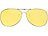 Brillenclips: PEARL Nachtsicht-Brillenclip im Pilotenbrillen-Design, polarisiert, UV400