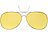 PEARL 2er-Set Nachtsicht-Brillenclips im Pilotenbrillen-Design, polarisiert PEARL Nachtsicht-Brillen-Clips für Brillenträger