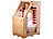 Infrarotkabine: newgen medicals Kompakte Infrarot-Sitzsauna aus Hemlock-Holz; 760 W; 0.62 m²