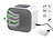 newgen medicals 3in1-Design-USB-Luftreiniger, HEPA- & Aktivkohle-Filter, Ionisator newgen medicals USB-Luftreiniger mit 2 Filtern und Ionisator