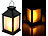 Lunartec 2er-Set Solar-Gartenlaternen, 12 Flammeneffekt-LEDs, Lichtsensor, Akku Lunartec Solar-Gartenlaternen mit Flammeneffekt-LEDs