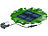 Royal Gardineer Schwimmender Solar-Teich-Springbrunnen mit Pumpe und 4 Düsen Royal Gardineer Solar-Teich-Springbrunnen