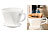 Rosenstein & Söhne Porzellan-Kaffeefilter für Filtertüten der Größe 2, bis 4 Tassen, weiß Rosenstein & Söhne