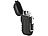PEARL Elektronisches Feuerzeug mit doppeltem Lichtbogen, Akku, IP56, schwarz PEARL