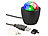 Lunartec 3er-Set Mini-RGB-Disco-Licht, Akustik-Sensor, USB- & iPhone-Anschluss Lunartec