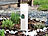 Royal Gardineer 2in1-Wegeleuchte & 2-fach-Outdoor-Steckdosen-Säule, IP44, silbern Royal Gardineer Gartensteckdosen mit Beleuchtung
