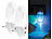 Lunartec 2er-Set LED-Nachtlichter mit Regenbogen-Effekt und Dämmerungssensor Lunartec LED-Steckdosen-Nachtlichter mit Dämmerungssensoren und Farbwechsler
