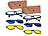 PEARL 2er-Set 3in1-Bildschirm-Brillen mit Sonnen- und Nachtsicht-Aufsatz PEARL