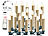 Lunartec FUNK-Weihnachtsbaum-LED-Kerzen,  FUNK-Fernbedienung, 20er-Set, golden Lunartec Kabellose LED-Weihnachtsbaumkerzen mit Fernbedienung