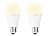 Luminea 2er-Set LED-Lampen, Klasse A+, 12 W, E27, warmweiß, 3000 K, 1.055 lm Luminea LED-Tropfen E27 (warmweiß)