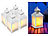 Lunartec 4er Pack LED-Laterne mit realistischem Flammenspiel und Timer, weiß Lunartec LED-Laternen mit Flammenspiel