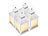 Lunartec 4er Pack LED-Laterne mit realistischem Flammenspiel und Timer, weiß Lunartec 