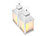 Lunartec 2er Pack LED-Laterne mit realistischem Flammenspiel und Timer, weiß Lunartec LED-Laternen mit Flammenspiel