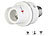 Lunartec Lampensockel-Adapter E27 auf E27 mit Helligkeits- und Geräuschsensor Lunartec