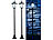 Royal Gardineer 2er-Set Solar-LED-Gartenlaterne, PIR-/Dämmerungssensor, 100 lm, 160 cm Royal Gardineer Solar-Wegeleuchten im Straßenlaternen-Design mit Dämmerungs- und PIR-Sensor