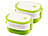 Rosenstein & Söhne 2er-Set Lunchbox, 2 Etagen, Tragegriff, Clip-Deckel, BPA-frei, 700 ml Rosenstein & Söhne Lunchboxen mit 2 Fächern