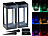 Lunartec 2er-Set Outdoor-Solar-Laternen, RGB+W-LEDs, Fernbedienung, 80 lm, 1 W Lunartec RGB-Solar-Laternen